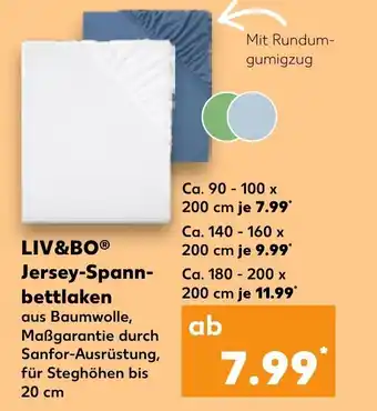 Kaufland LIV&BOⓇ Jersey-Spannbettlaken Angebot