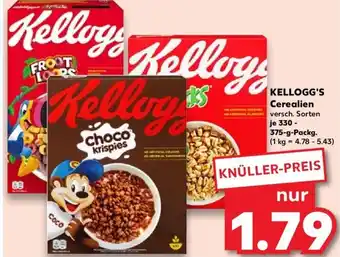 Kaufland KELLOGG'S Cerealien 330-375-g-Packg. Angebot