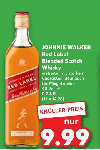 Kaufland JOHNNIE WALKER Red Label Blended Scotch Whisky je 0,7 L Angebot