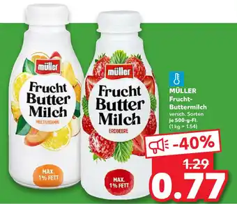 Kaufland MÜLLER Frucht-Buttermilch 500-g-Fl. Angebot