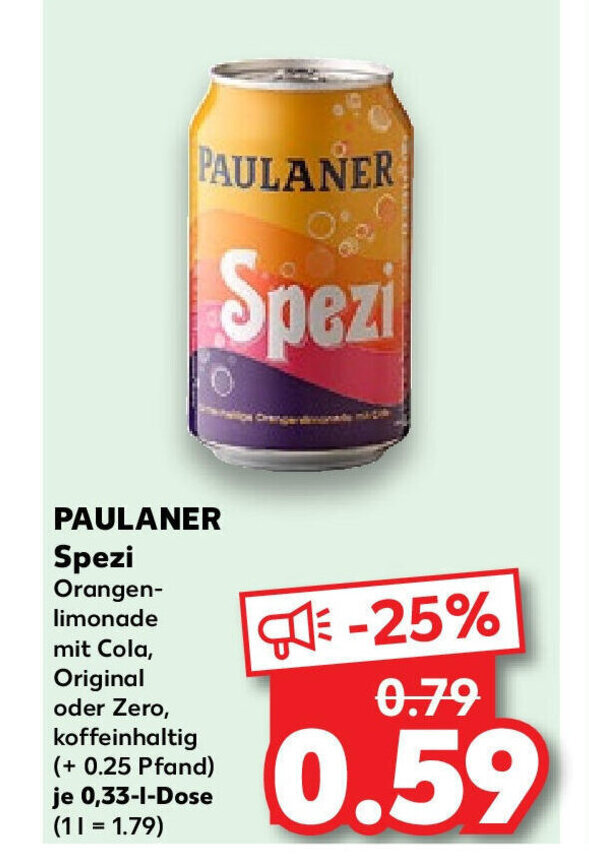 PAULANER Spezi 0,331Dose Angebot bei Kaufland