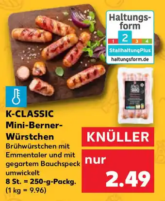 Kaufland K-CLASSIC Mini-Berner-Würstchen 250 g Packg. Angebot