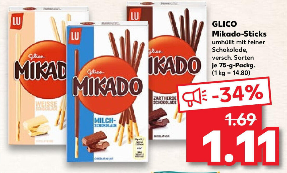 GLICO MikadoSticks 75gPackg. Angebot bei Kaufland