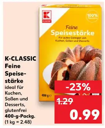 Kaufland K-CLASSIC Feine Speise- stärke 400 g Packg. Angebot