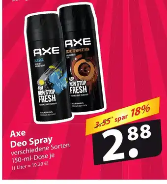 Famila Nord Ost Axe Deo Spray 150-ml-Dose je Angebot