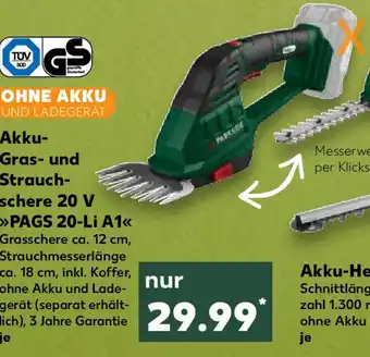 Kaufland Akku- Gras- und Strauch- schere 20 V >>PAGS 20-Li A1<< Angebot