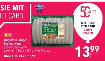 CITTI Markt Original Thüringer Rostbratwurst 1kg Angebot