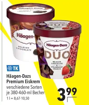 CITTI Markt Häagen-Dazs Premium Eiskrem verschiedene Sorten je 380-460-ml Becher 11 = 8,67-10,50 Angebot