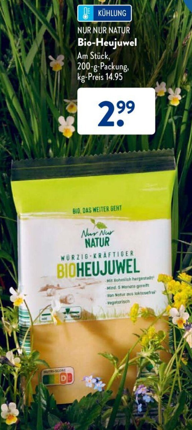 NUR NUR NATUR BioHeujuwel 200 g Packung Angebot bei Aldi Süd