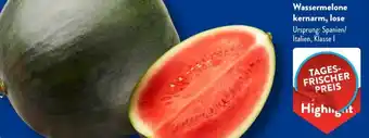 Aldi Süd Wassermelone kernarm, lose Angebot