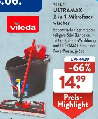 Aldi Süd VILEDAⓇ ULTRAMAX 2-in-1-Mikrofaserwischer Angebot