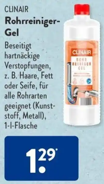 Aldi Süd CLINAIR Rohrreiniger-Gel 1 L Flasche Angebot