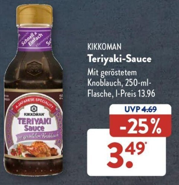 KIKKOMAN TeriyakiSauce 250mlFlasche Angebot bei Aldi Süd