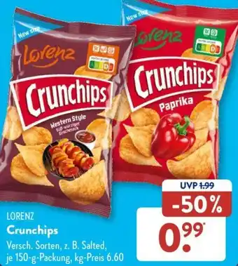 Aldi Süd Lorenz Crunchips 150 g Packung Angebot