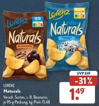 Aldi Süd LORENZ Naturals 95 g Packung Angebot