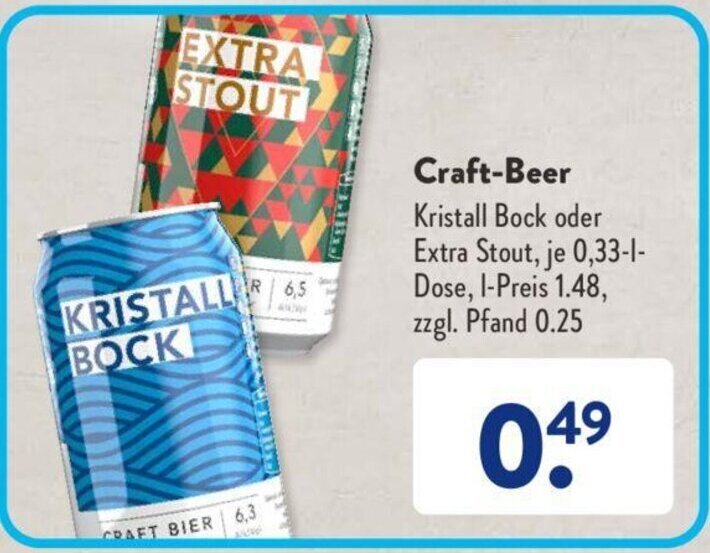 CraftBeer 0,33 L Dose Angebot bei Aldi Süd
