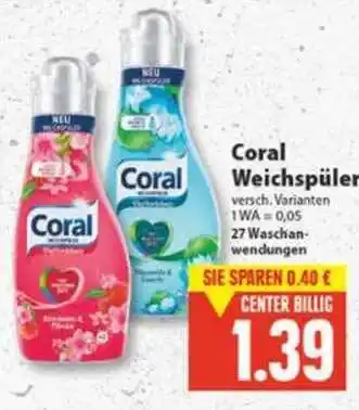 E-Center Coral Weichspüler Angebot