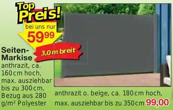 Jawoll Seiten-Markise 3,0 m breit Angebot