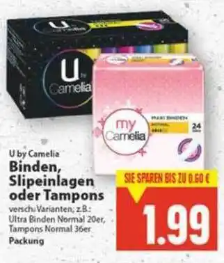 E-Center Uby Camelia Binden, Slipeinlagen Oder Tampons Angebot