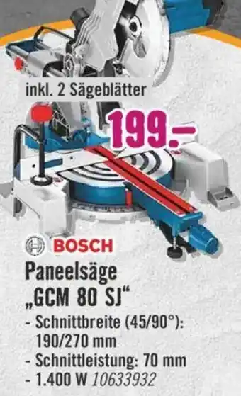 Hornbach BOSCH Paneelsäge ,,GCM 80 SJ" Angebot