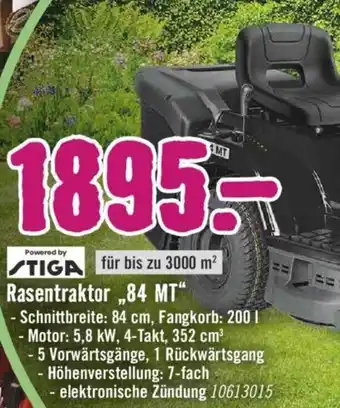 Hornbach Rasentraktor 84 MT Angebot