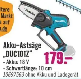 Hornbach Makita Akku-Astsäge „DUC101Z" Angebot