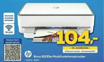 Euronics Hp Envy 6030e Multifunktionsdrucker Angebot