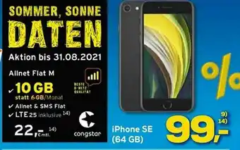 Euronics XXL Iphone Se Mit Congstar Allnet Flat M Angebot