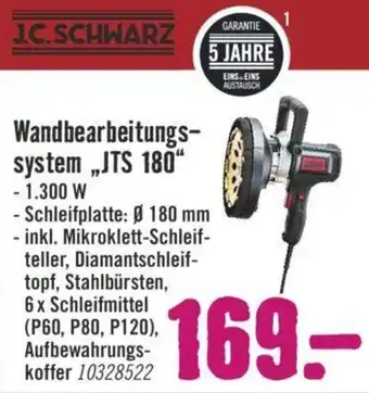 Hornbach J.C.SCHWARZ Wandbearbeitungs-system JTS 180" Angebot