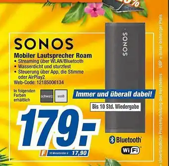 expert Octomedia Sonos Mobiler Lautsprecher Roam Angebot