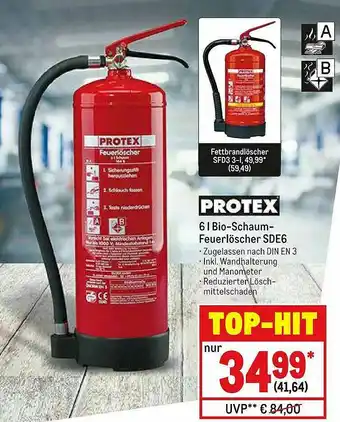 METRO 6 L Bio-schaum-feuerlöscher Sde6 Protex Angebot