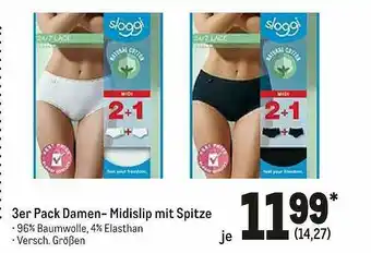 METRO 3er Pack Damen- Midislip Mit Spitze Angebot