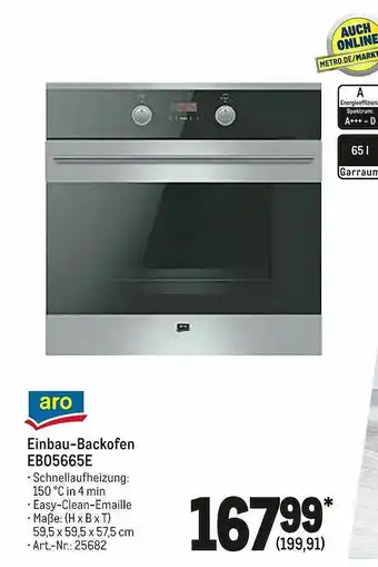 METRO Aro Einbau-backofen Eb05665e Angebot