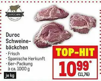 METRO Duroc Schweinebäckchen Angebot