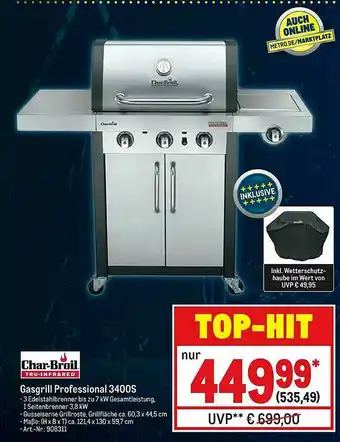 METRO Char-broil Gasgrill 3400s Angebot