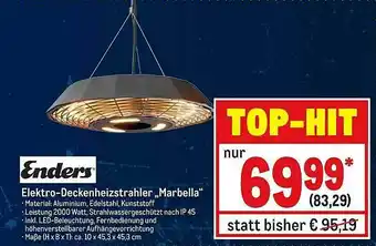METRO Enders Elektro-deckenheizstrahler „marbella” Angebot