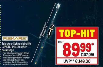 METRO Fiskars Teleskop-schneidgiraffe Upx86 Inkl. Adapterbaumsäge Angebot