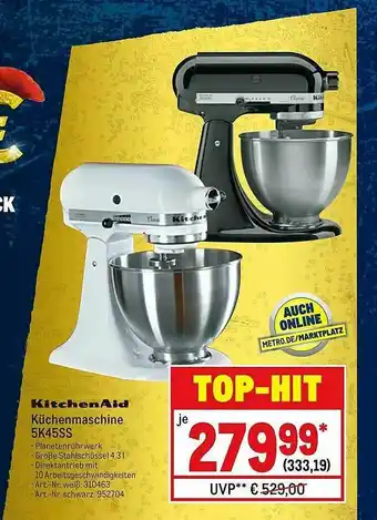 METRO Kitchenaid Küchenmaschine 5k45ss Angebot