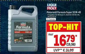 METRO Liqui Moly Motorenöl Formula Super 10w-40 Angebot