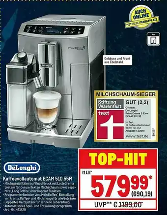 METRO Delonghi Kaffeevollautomat Ecam 510.55m Angebot