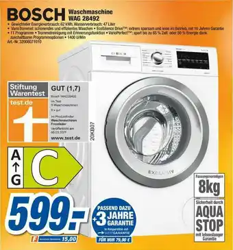 expert Techno Land Bosch Waschmaschine Wag 28492 Angebot