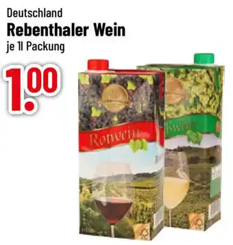 trinkgut Deutschland Rebenthaler Wein 1 L Packung Angebot