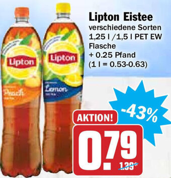 Hit Lipton Eistee 1,25L / 1,5L Angebot