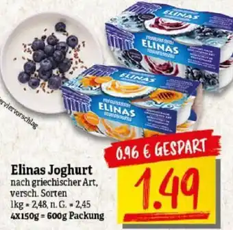 NP Discount Elinas Joghurt 600 g Packung Angebot