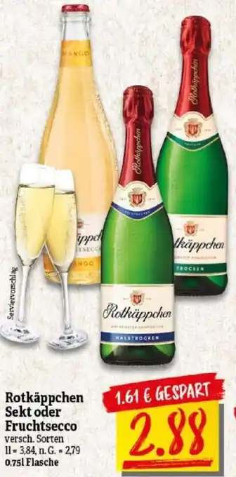 NP Discount Rotkäppchen Sekt oder Fruchtsecco 0,75 L Flasche Angebot