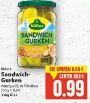 E-Center Kühne Sandwich-gurken Angebot