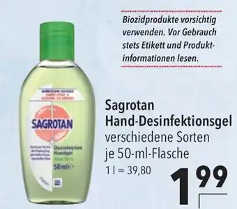 CITTI Markt Sagrotan Hand-Desinfektionsgel je 50-ml-Flasche Angebot