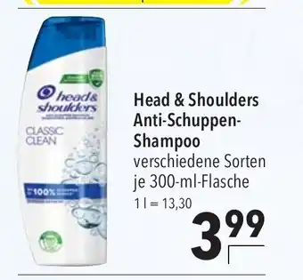 CITTI Markt Head & Shoulders Anti-Schuppen-Shampoo verschiedene Sorten je 300-ml-Flasche 11= 13,30 Angebot