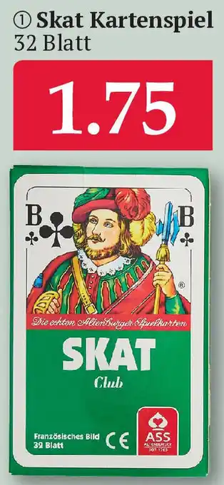 Woolworth Skat Kartenspiel 32 Blatt Angebot