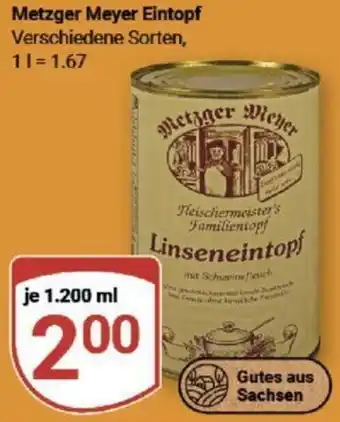 Globus Metzger Meyer Eintopf 1.200 ml Angebot